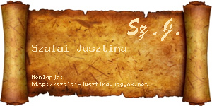 Szalai Jusztina névjegykártya